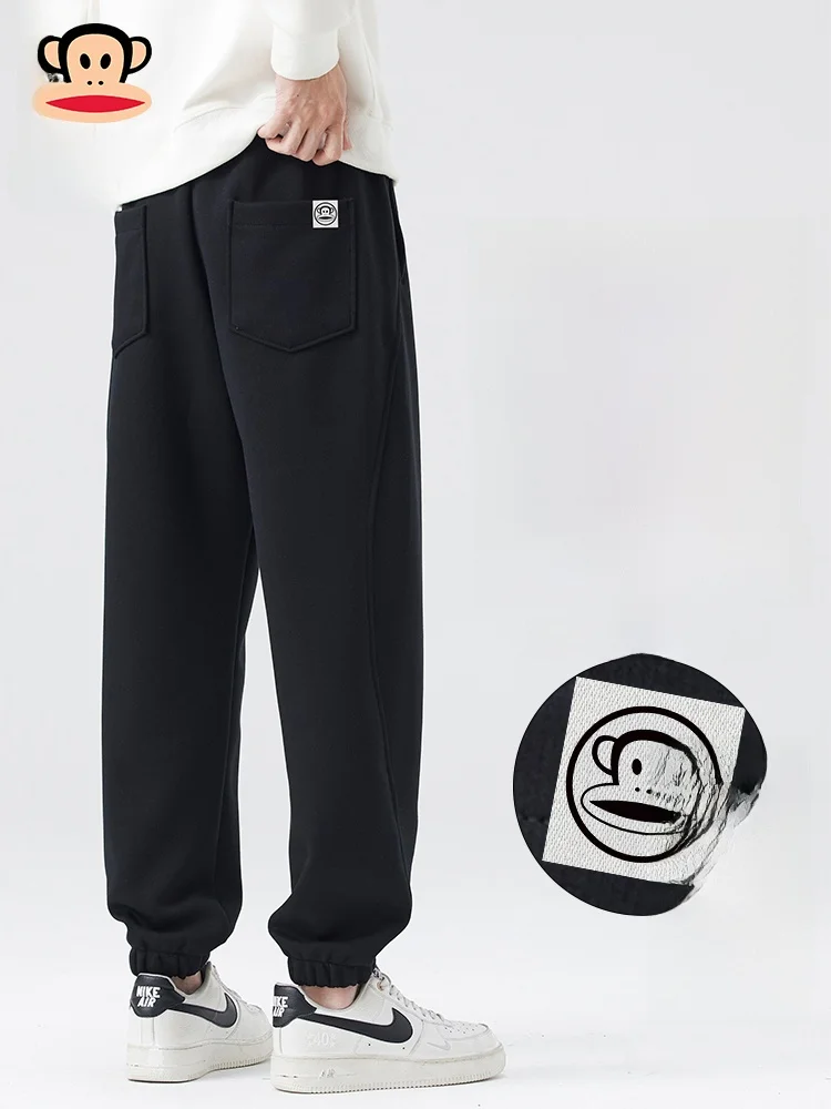 

Зимние утепленные брюки PaulFrank с флисовой подкладкой и манжетами, повседневные брюки, мужские модные универсальные спортивные брюки, молодежный тренд