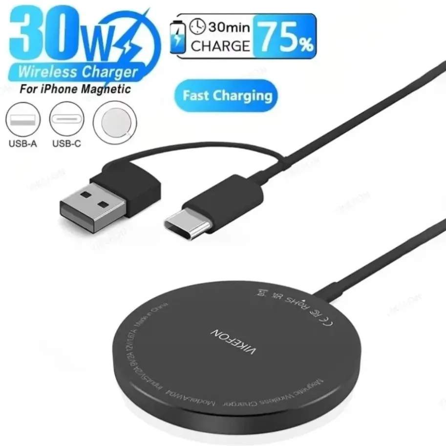 

2 in 1 Magnetic Wireless Charger 100W Fast Charging Station for Magsafe iPhone 16 15 14 13 12 Pro Max Airpods 2 3 Pro 2
