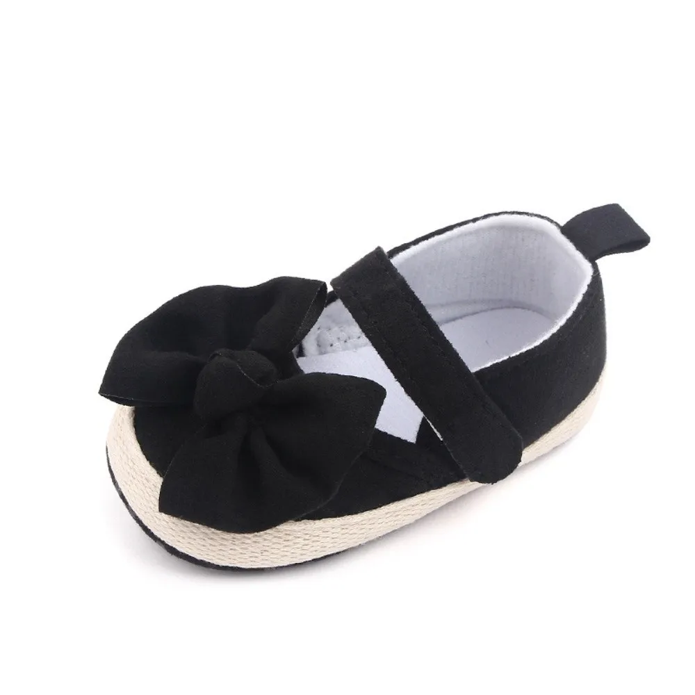 

Baby Girl Soft Soles Baby Girls Shoe Non-slip Bowknot Butterfly Knot Shoes Cloth Sole Solid Color Princess Shoes Baby Girl Dress