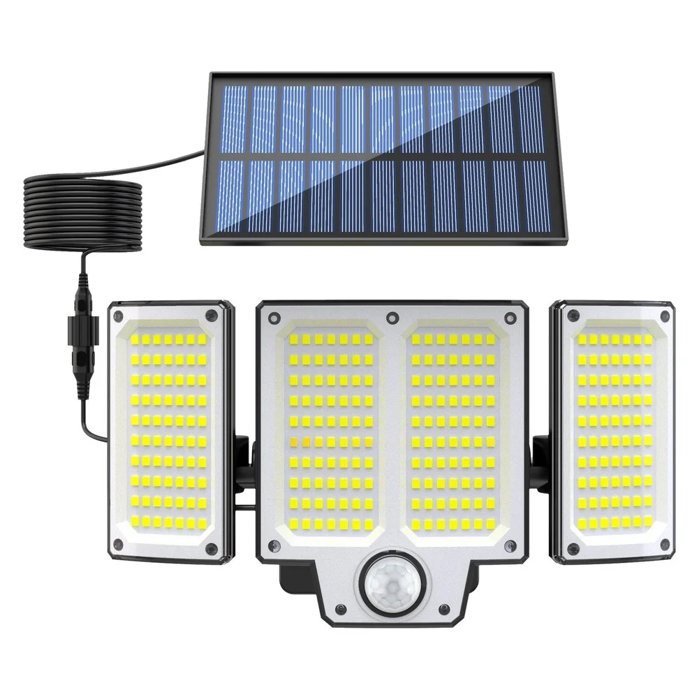 2pcs 280LED Solar Wall Light Motion Sensor Waterproof Outdoor Lamp Human Body Detection For Garden Security Lighting