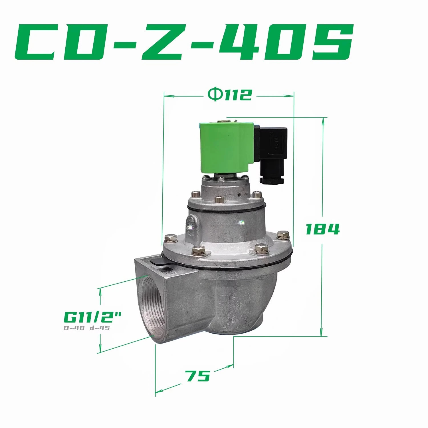 

Bag Type Right Angle Electromagnetic Pulse Valve DMF-Z-40S-DC24V-AC220V