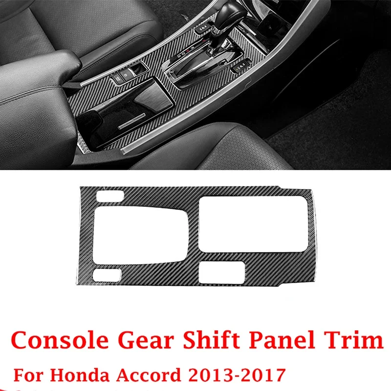 

Car Interior Console Gear Shift Panel Trim Cover Decoration Sticker Carbon Fiber for Honda Accord 2013 2014 2015 2016 2017