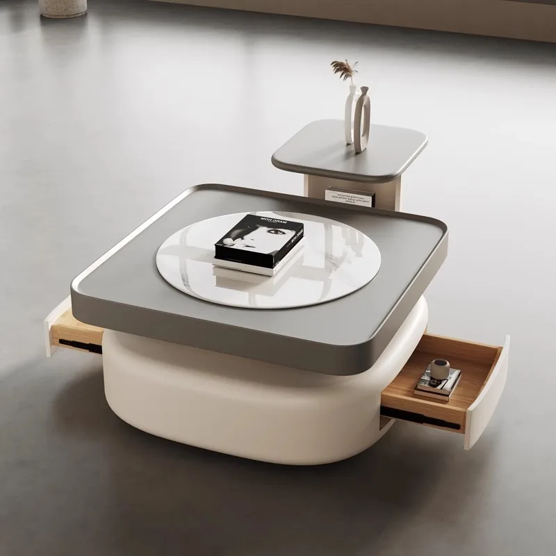Mesa de centro de exhibición estética, mesa de centro italiana Glam de tapa dura de lujo, Mesa sencilla minimalista, Centro, muebles de salón para el hogar