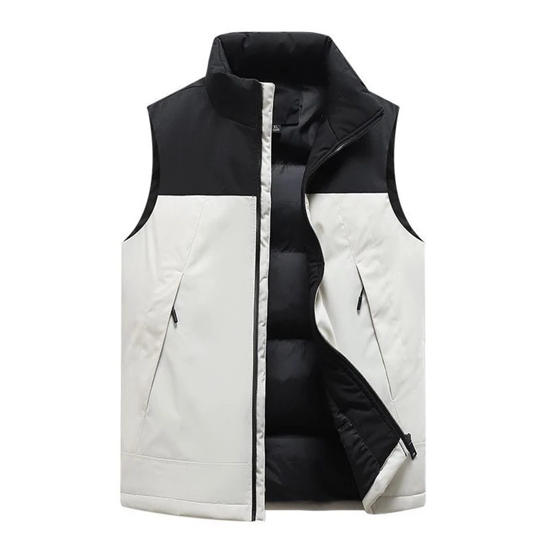 Custom logo Mens winter Sleeveless Jackets personality customaization Down Warmth Ultra Light Vest Jacket Autumn Casual Vest