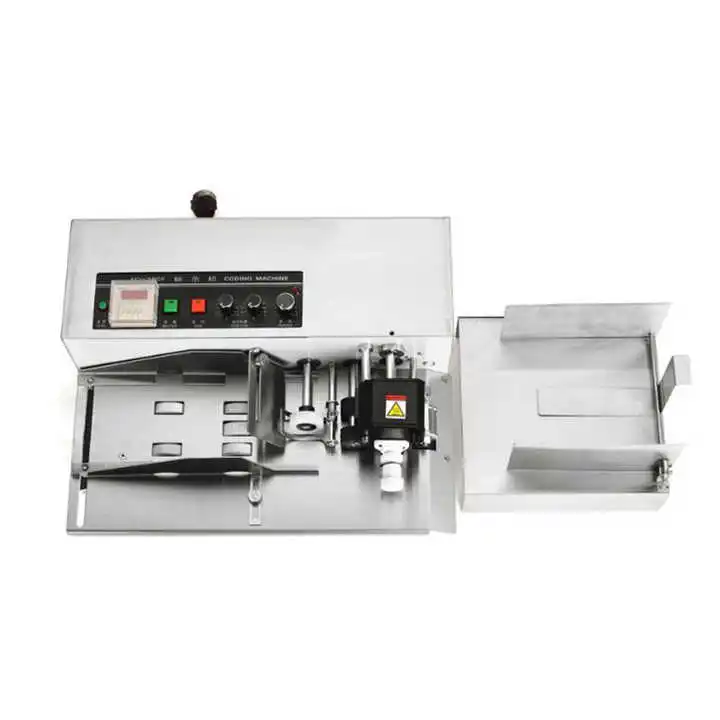 Semi-Automatic Paper Plastic Bags Used Continuous Card Label Ink Coding Machine Wider Date/Batch Number Solid Ink Coding