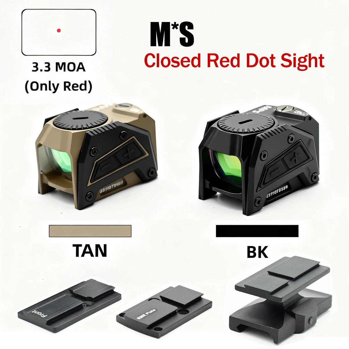 

Tactical 1x16 Red Dot Sight Optics 3.3MOA Hunting Pistol Handgun Mini Airsoft Rifle Scope Gl*ck 17 19 with Original Markings