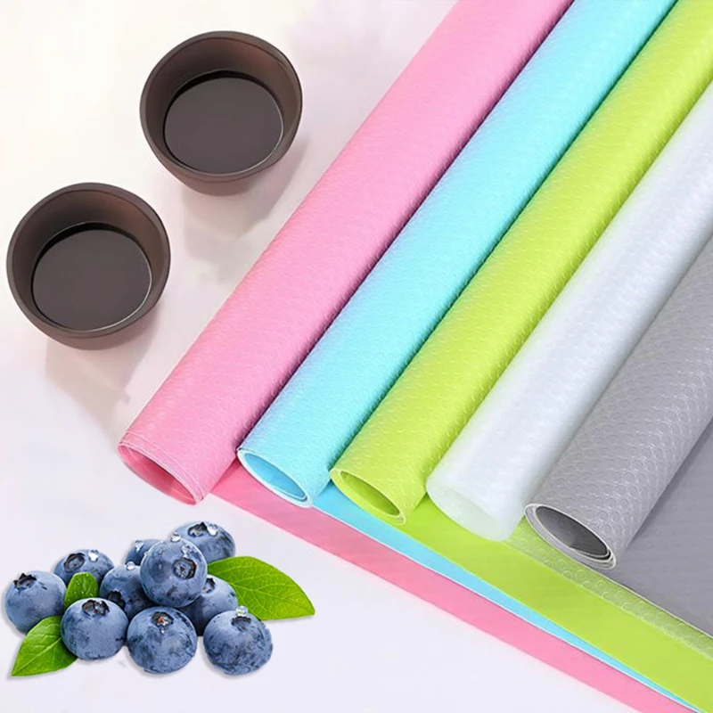 

Cuttable Kitchen Drawer Shelves Liner Waterproof Closet Mat Home Cupboards Cabinet Non-Slip Placemat Moisture-Proof Pad