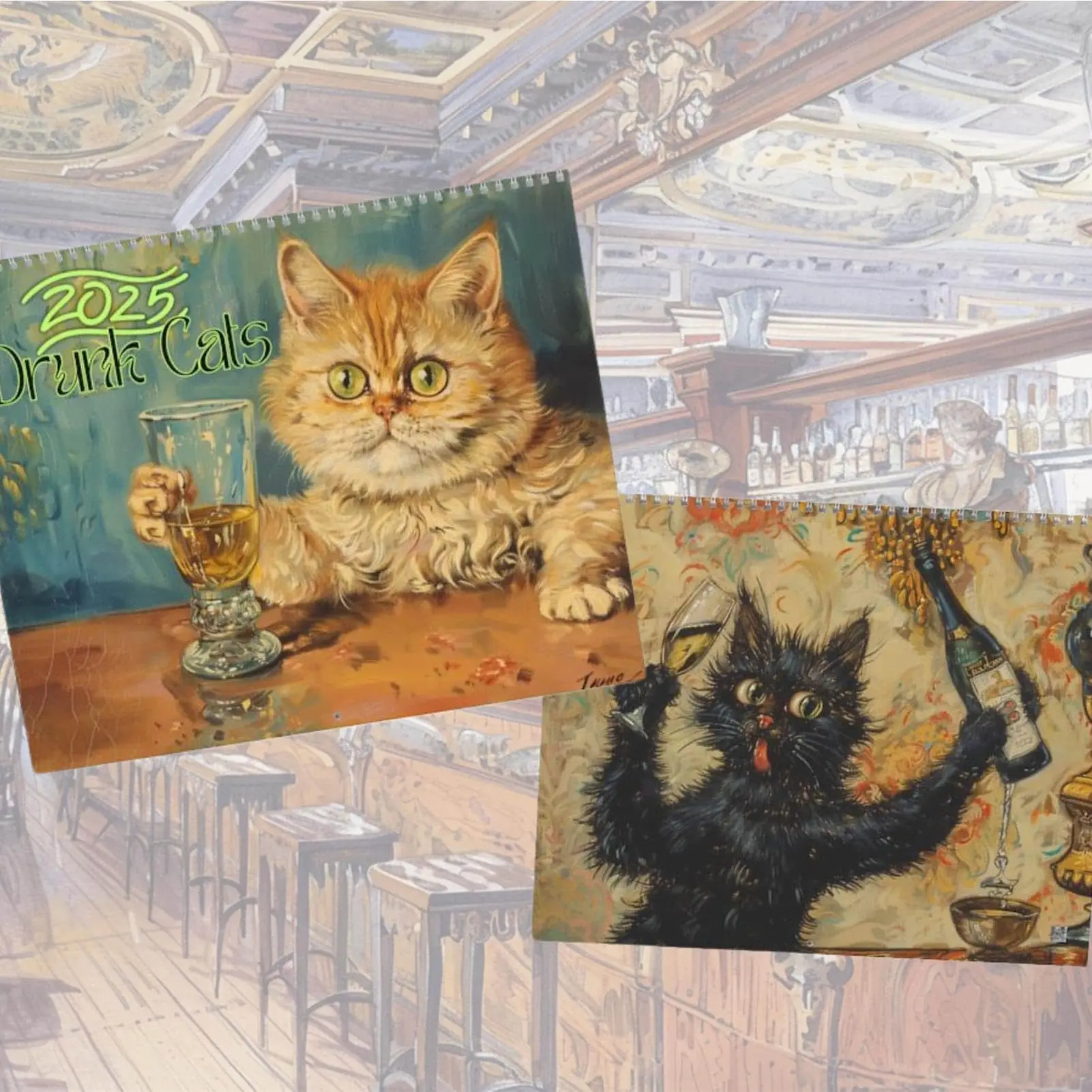 

Drunk Cats Calendar 2026 Funny Cat Monthly Wall Calendar Family Planner Calendar Planner for Cat Lovers, Organizing & Planning