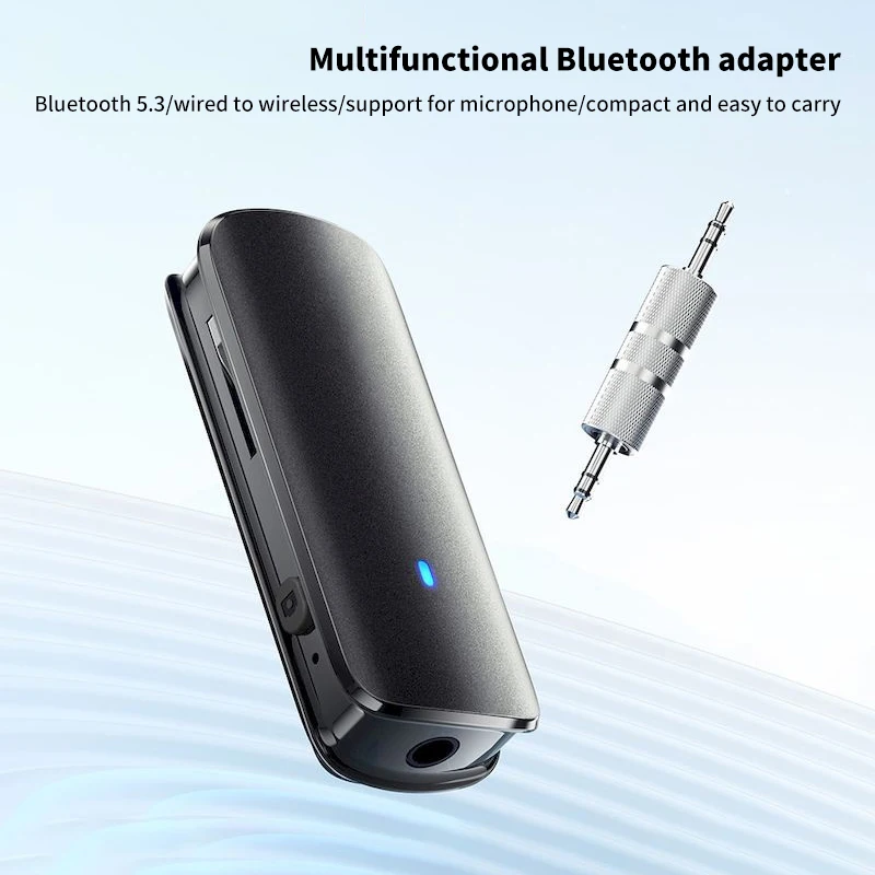 Wireless Bluetooth 5.3 Adapter 3.5mm Audio Receiver TF Card Slot Bluetooth Adapter For MobiIe Phone Tablet Laptop TV PC Car Kit