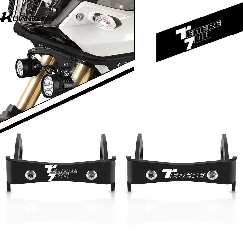 For Yamaha Tenere 700 / T7 Fog Light Auxiliary Light Driving Lamp Spotlight Bracket Holder Spot Light Mount 2019-2022 2023 2024