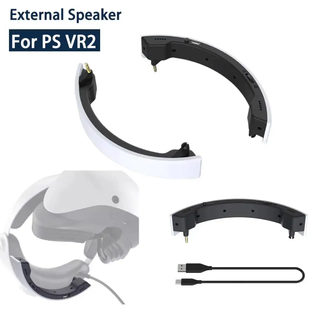 Para ps vr2 vr capacete alto-falante externo portátil amplificador de áudio estéreo 3.5mm sem fio alto-falante acessórios do jogo para playstationvr2