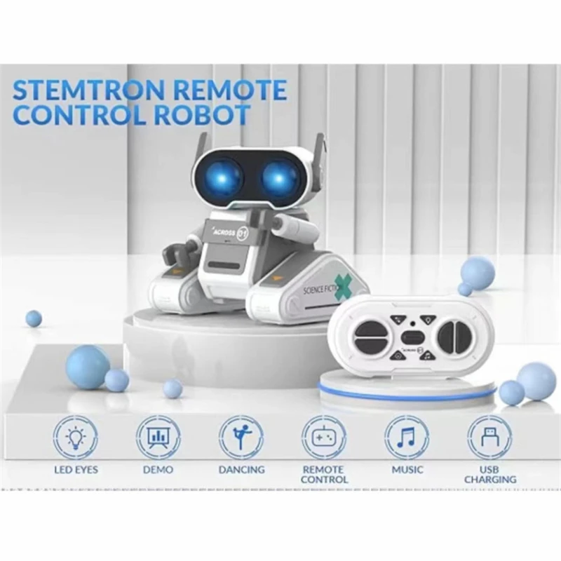 IQOEM 2.4GHZ 미니 RC 로봇 지능형 로봇 장난감 남아 여아 로봇 장난감 조명 음악 장난감