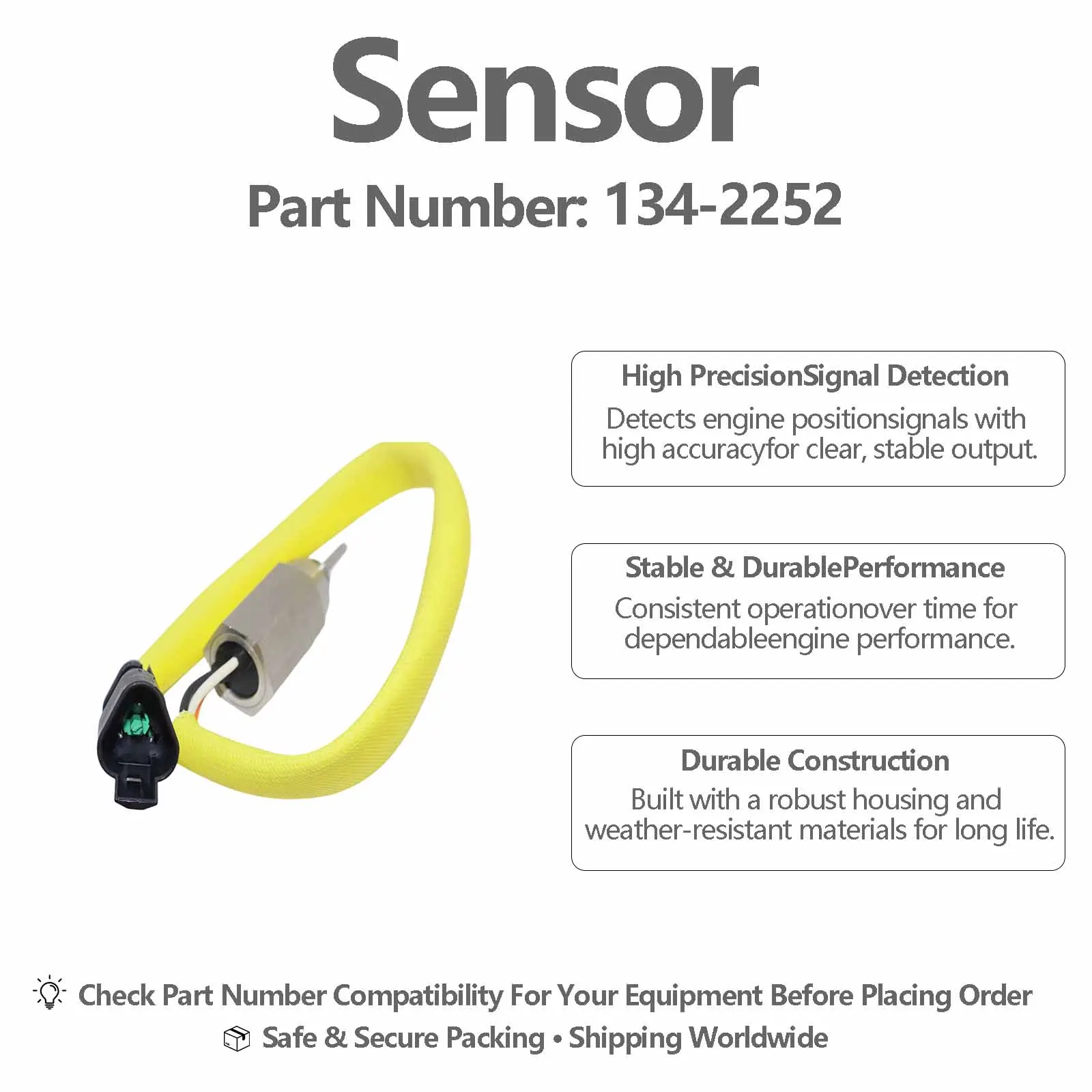 Temperature Sensor 134-2252 1342252 For Caterpillar CAT IT62G II IT28G Integrated Tool Rack