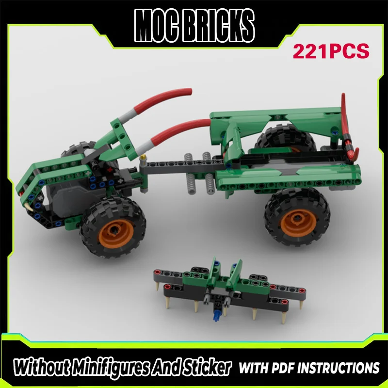 

Конструктор MOC: Модель городского автомобиля, классический одноосный трактор, модульная технология, подарки, праздничный набор для сборки, детские игрушки