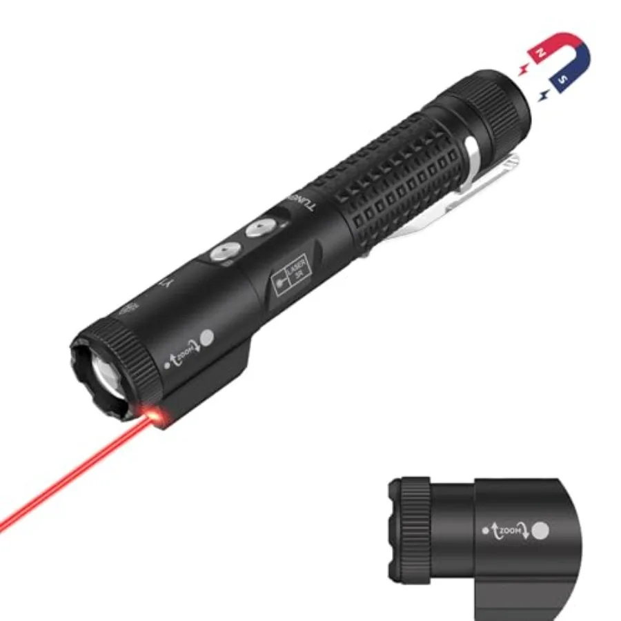 Y1 Rechargeable EDC Flashlight High Lumens Zoomable