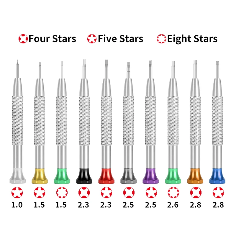 10 Pcs/Set Precision Watch Screwdriver Set Stainless Steel Watchmakers Screwdriver Set Watch Repair Tools