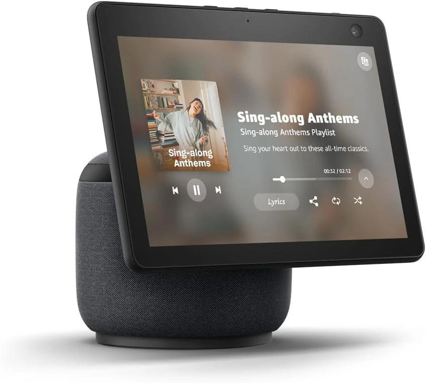 (3rd Gen) | HD smart display with premium sound, motion and Alexa | Charcoal