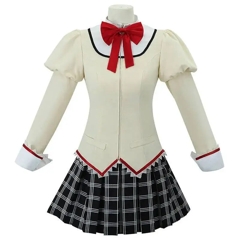 

Kaname Madoka Akemi Homura Miki Sayaka Sakura Kyouko Tomoe Mami Cosplay Puella Magi Madoka Magica Costume School Uniforms Outfit