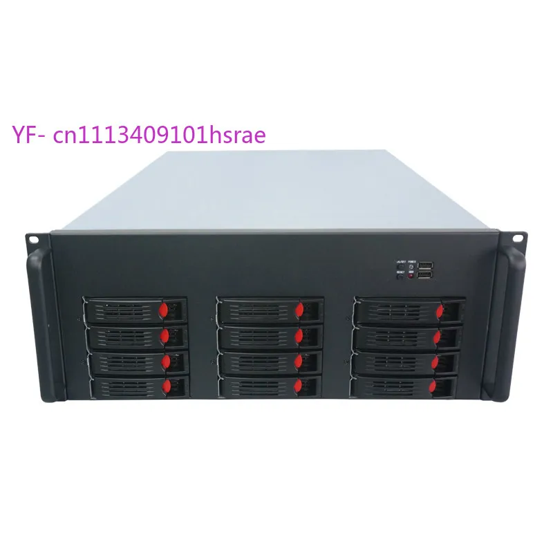 4U-R4012 Industrial Server Chassis, 12 Hot Swap Drive Bays, 650mm Depth, Dual CPU E-ATX Motherboard Support