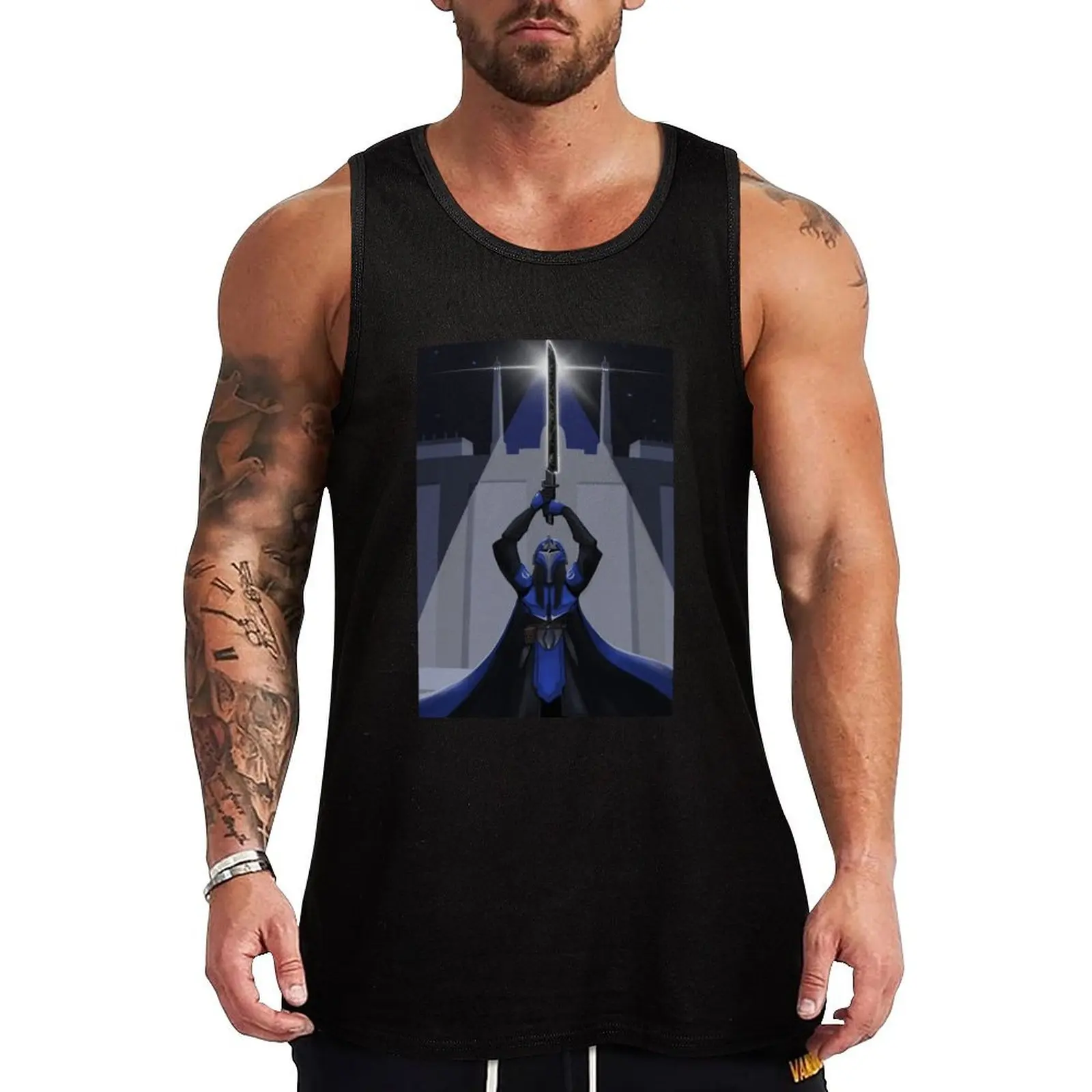 Camiseta sin mangas Tarre Vizsla and the Dark Saber, camiseta deportiva para gimnasio, sin mangas, de secado rápido, para entrenamiento