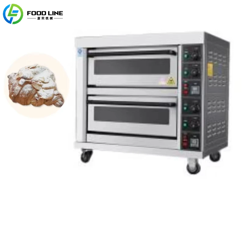Customized Latest Portable Electric/Gas Deck Oven High Power Commercial Bakery Equipment Restaurants Overheat Protection 304