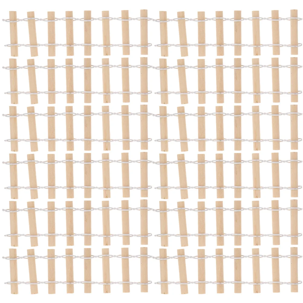 

12 Pcs Miniature Fence Small Wooden Fences for Mini House Decor House Garden Photo Prop Mini Farm L Gardening