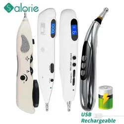 USB Rechargeable Acupuncture Pen Electric Acupuncture TENS Massage Pen Massage Device Body Massager Muscle Stimulator Therapy