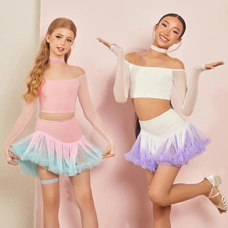 ZYM Accessori per la danza latina Ragazze Donne Strass Collana al polpaccio Ornamento Collana elastica Costume da competizione V24818