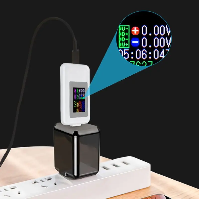 Type-C USB Tester Practical KWS-1902C USB and Current Tester 4-30V 0-5A USB Power Meter Color Display 0-150W