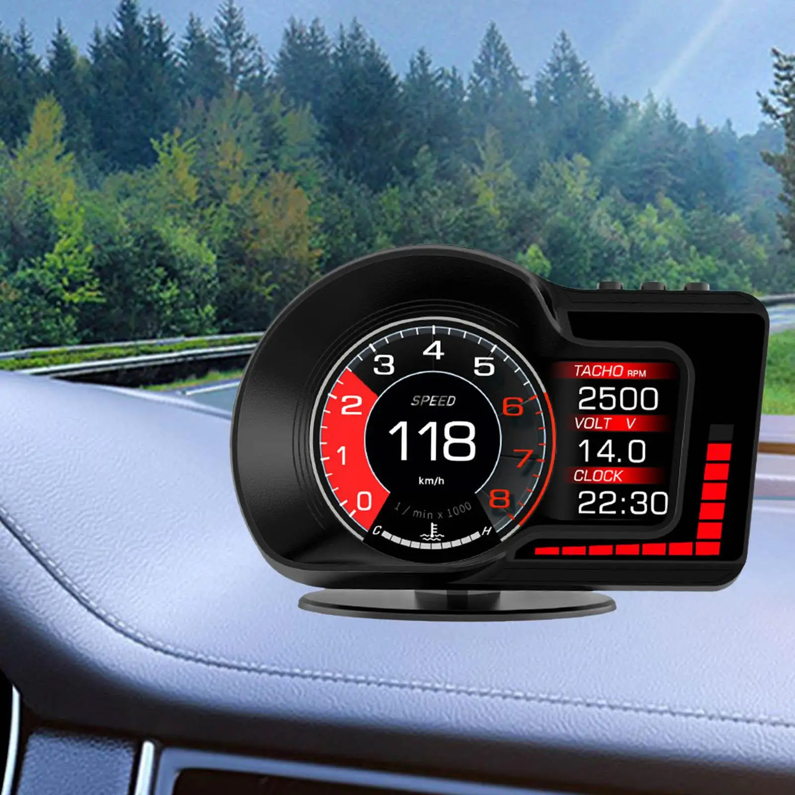 Car Head up Display HUD OBD2 GPS Simple Installation Automotive Accessories Professional Digital Speedometer Speed Alarm