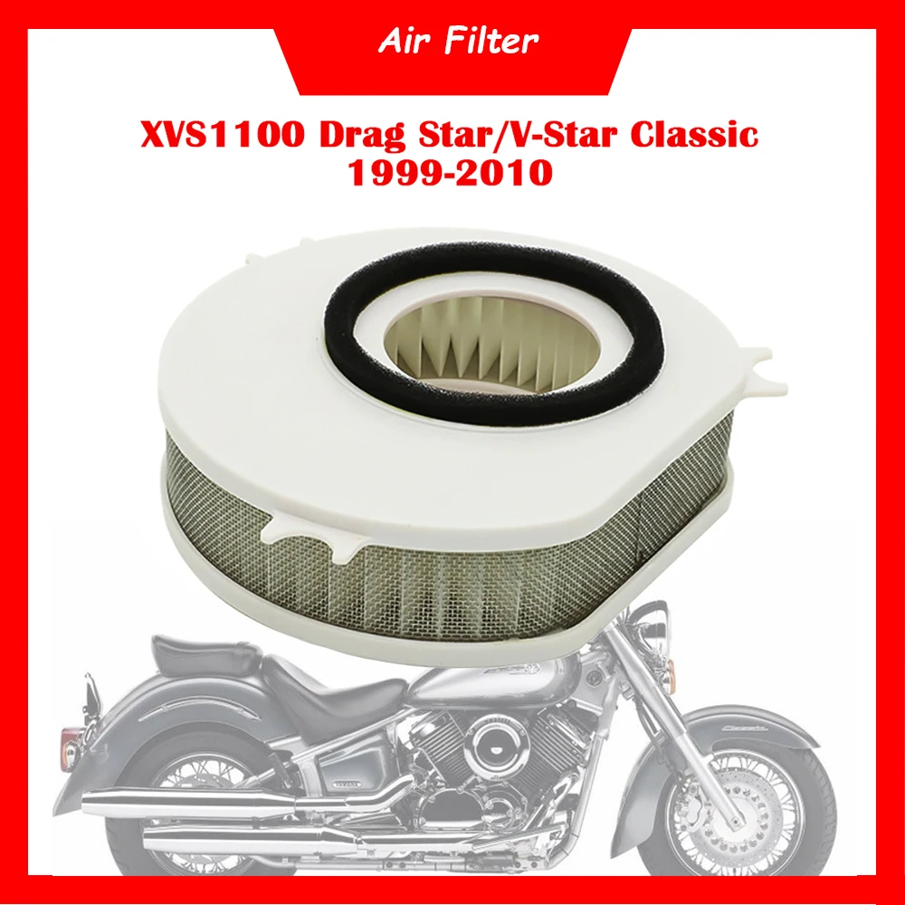 Motorcycle Engine Air Filter Cleaner Air Intake Filter Element For Yamaha XVS1100 XVS 1100 Drag Star V-Star Classic 1999-2010