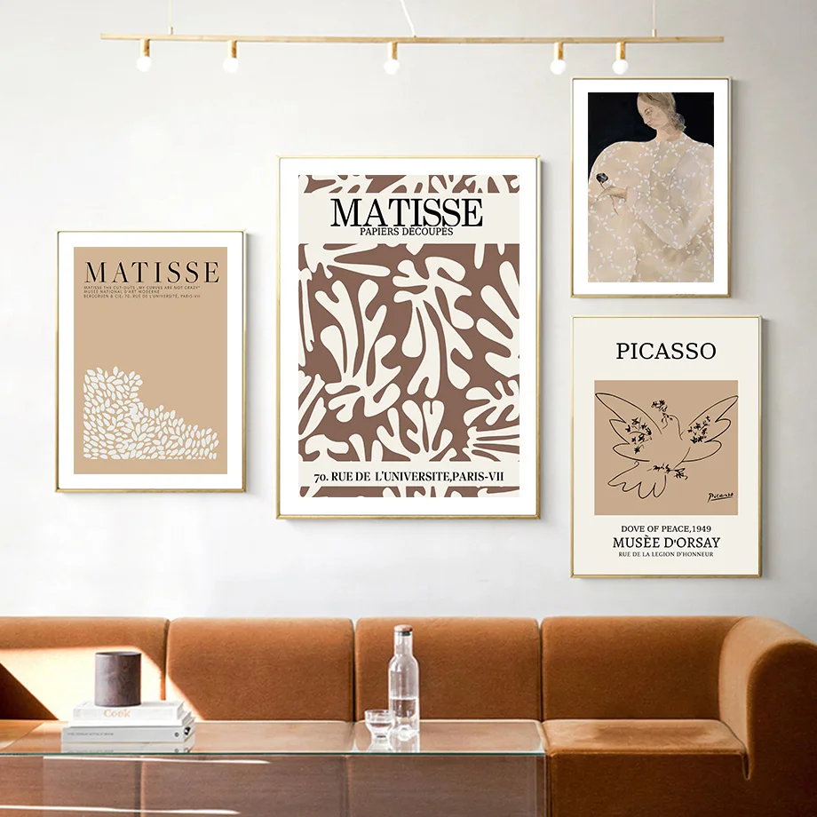 Abstract Matisse Lines Stripe Girl Wall Art Canvas Painting Bauhaus Posters And Prints Hotel Bar Pictures For Living Room Decor