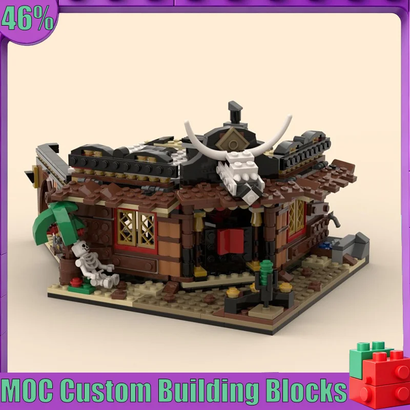 671PCS Longhorn Saloon MOC Model Custom Puzzle Architecture DIY Assembly Educational Toy Gift Collection Display Popular Blocks