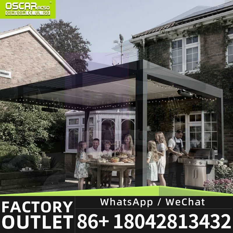 Durable White Aluminium Sun Pergola for Garden Courtyard Patio pergola