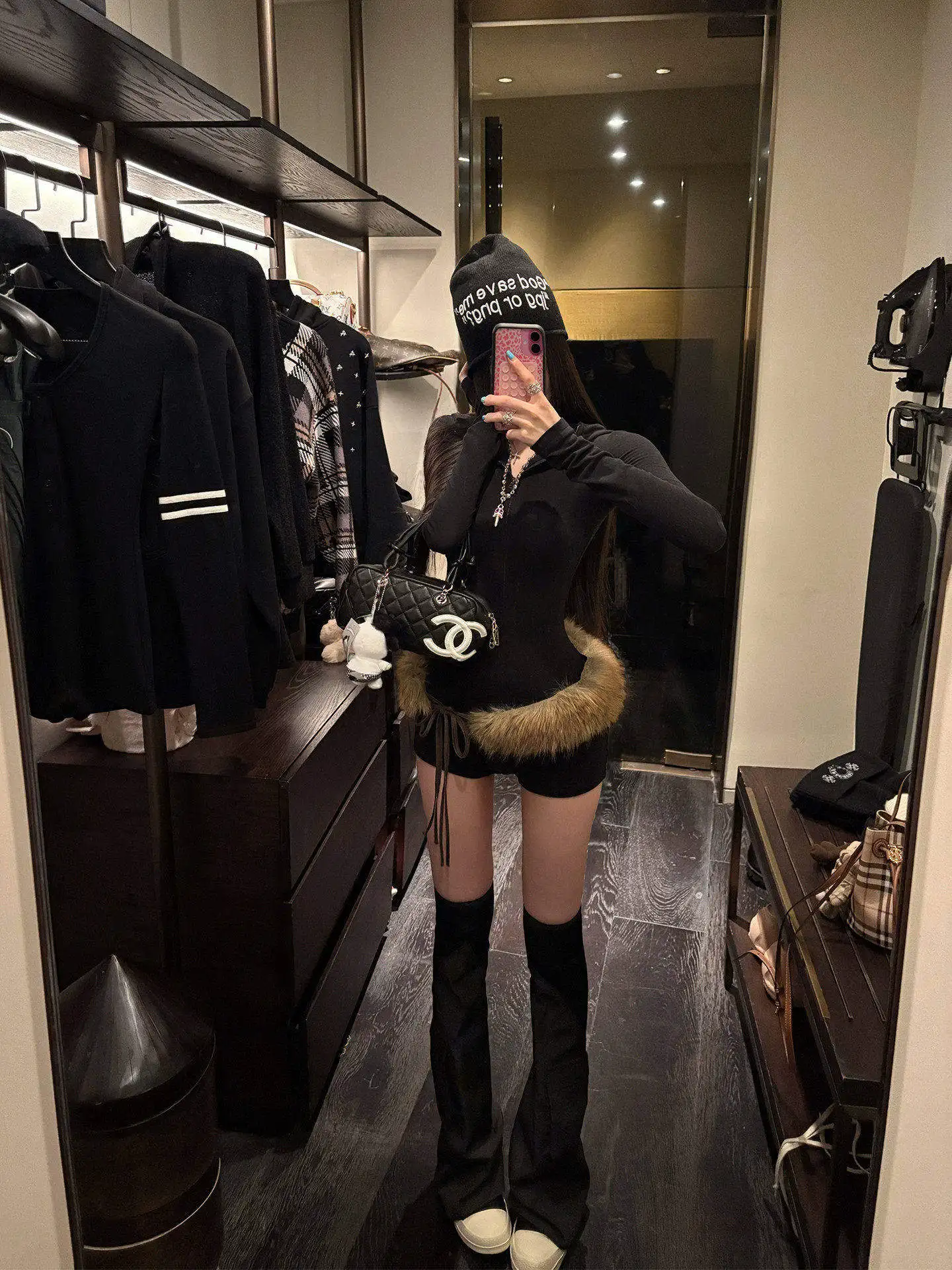 

Moxinxin Bla Long Sve Jumpsuit Women's Autumn Outdoor Wear Slimming ort Pants High Waist Commute Sle ort Length