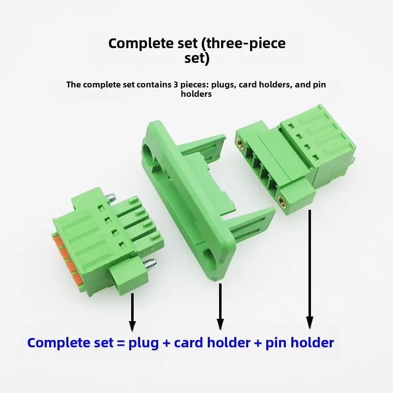 5sets 15EDGWC3.5mm wall fixed chassis panel KF2EDGKDM spring-loaded terminal plug-in pair plug-in 2p -16p