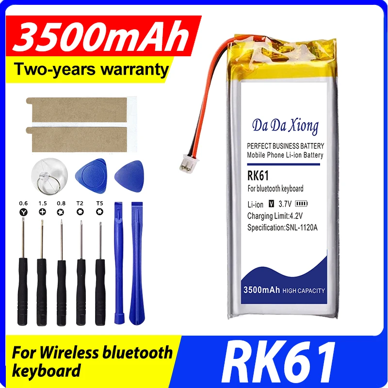 

Brand-New High Quality 3500mAh RK61 Battery for Wireless bluetooth keyboard + Tools
