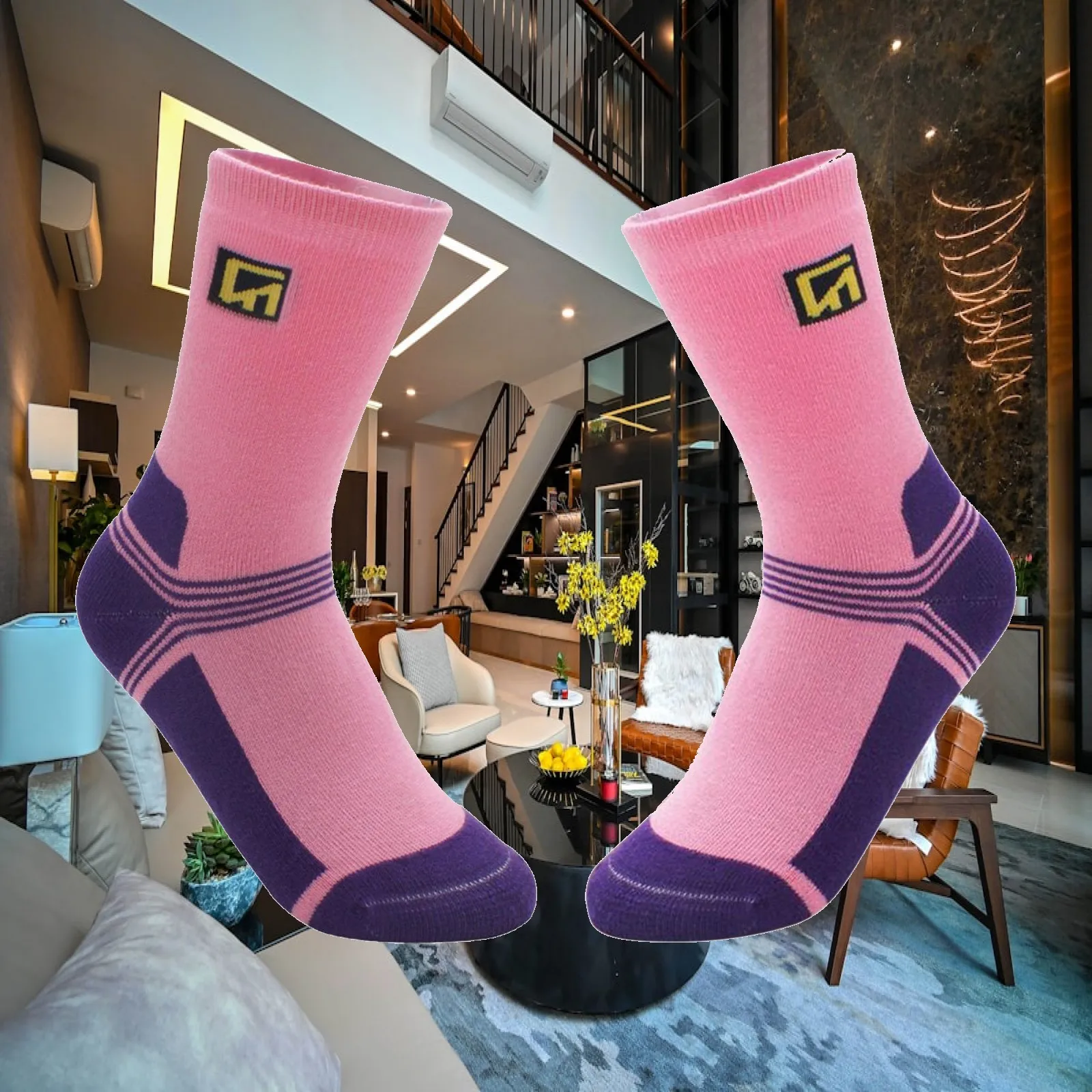 

Patchwork Color Ice Skating Socks Cotton Skating Gear for Kids Boys Girls Roller Skates Activities