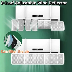 Universal Anti-direct Blow Air Conditioning Windshield, Air Filter Windshield, Multi-directional Adjustment, Installation-free