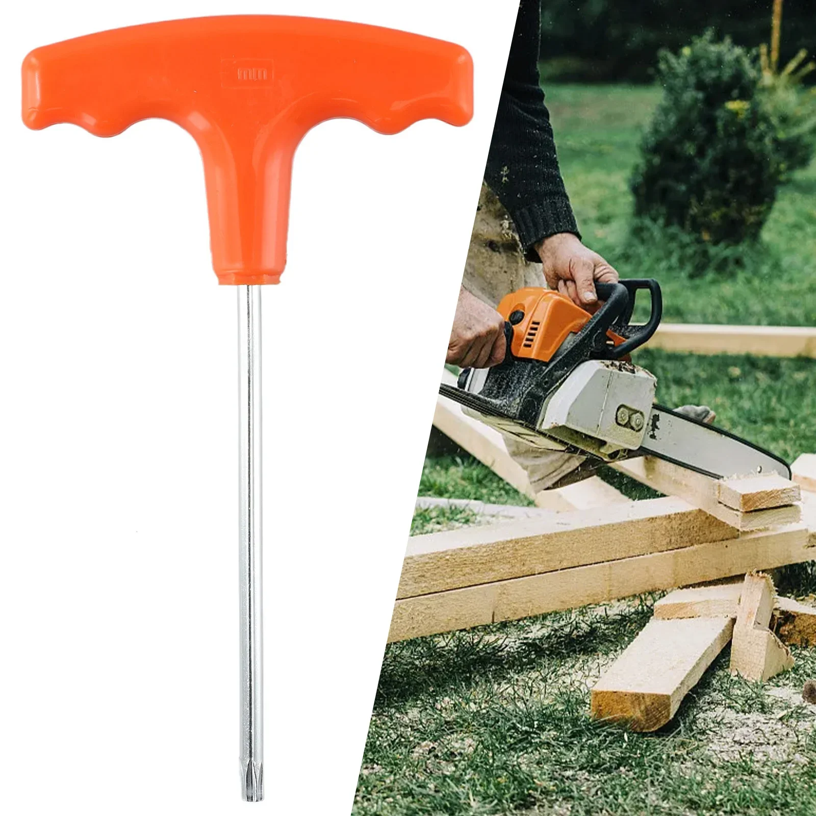 T Handle Screwdriver Driver For Stihl Plastic+Steel Orange+Silver # 0812 370 1000 Torx 15cm Universal High Quality