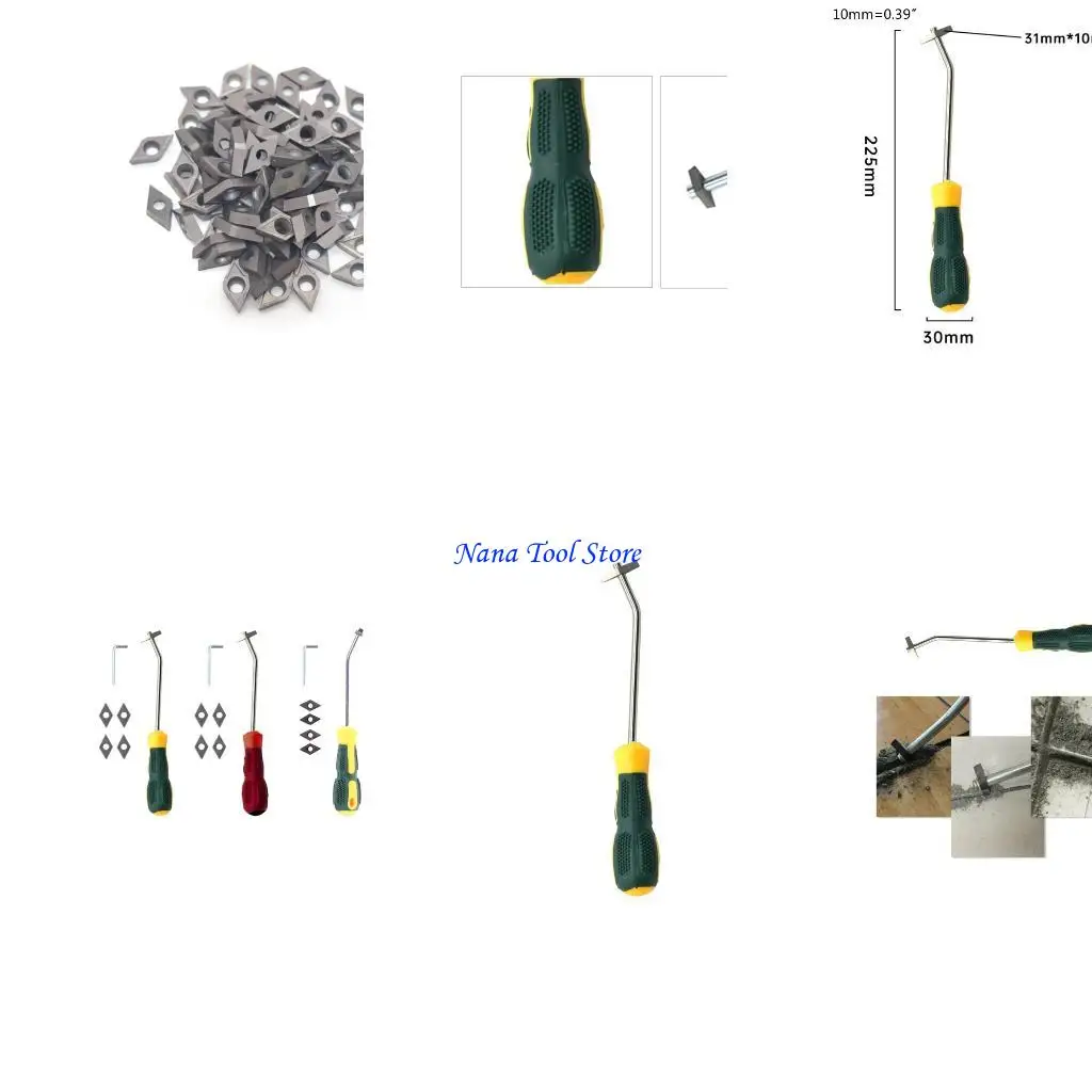 31GJ Compact Drill Bit for Floor Wall Seam Cement Cleaning Hand Tools Wall Seam Cement Clean Steel Ceramic Tile