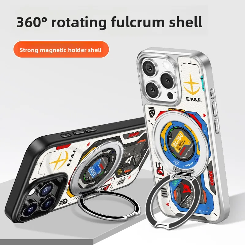 Mobile Suit Gundam anime peripherals for iPhone 16 15 14 13 12 11 Pro Max magnetic mobile phone protective case