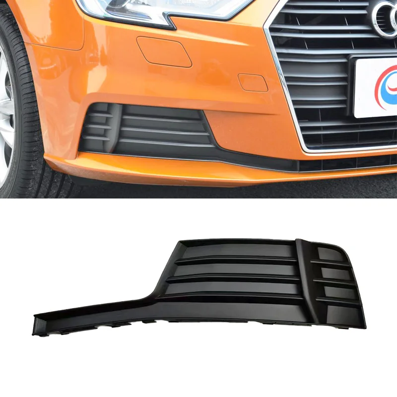 

2 шт., автоматический левый и правый передний нижний бампер, противотуманная фара, решетка, крышка для Audi A3 2017-2020 Sportback