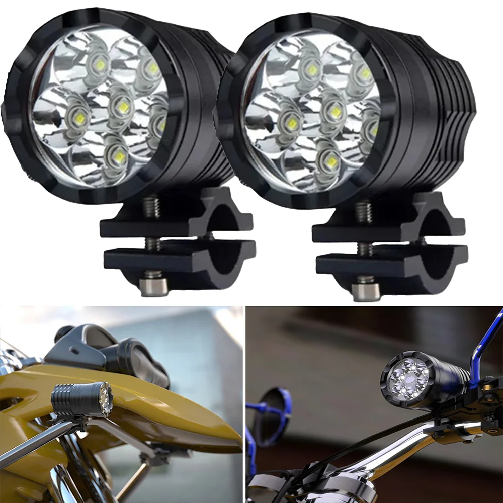 

Motorcycle Fog Light Auxiliary Motorcycle Headlights 12-80V High/Low/StrobeWaterproof Flash for Jeep ATV SUV Lamp Accessories