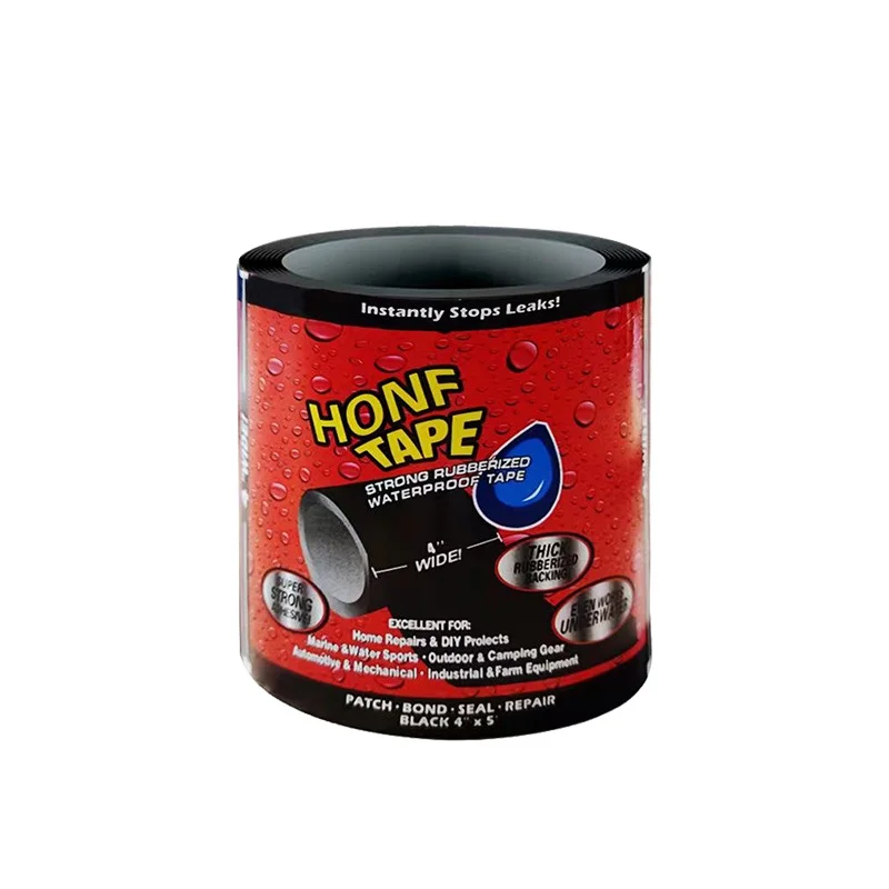 YITAPE Strong Waterproof Tape Clear Black Heavy Duty Repair Tape High Toughness Sealant for Tent Swimming Ring Water Pipe Basin