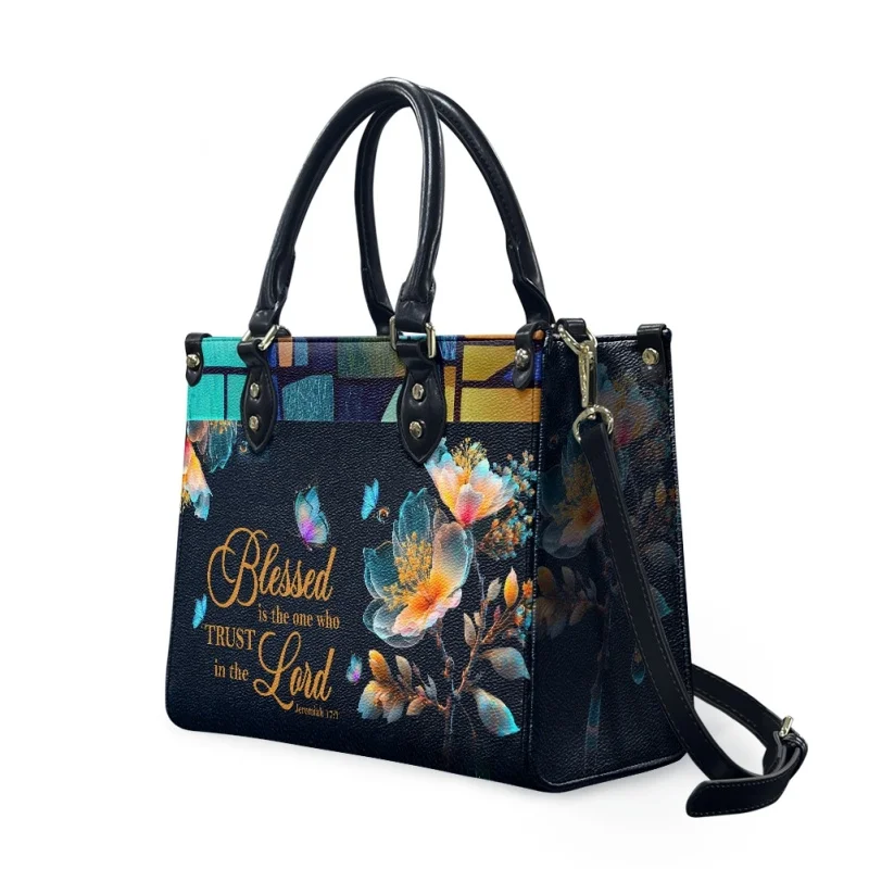 Bolsas TOTE personalizadas para mulheres, abençoado é aquele que confia no Senhor Jeremias, bolsas de grife de venda quente, 177 presentes