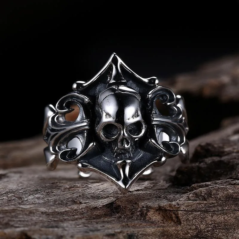

[Dark Gothic Style] Skull finger, Vintage Carved Design, Personalized Punk Men's Ring, Daily/Rock Accessory
