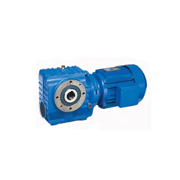 S47  Series Helical Gearbox Right angle worm transmission gearbox with high overload bearing capacity