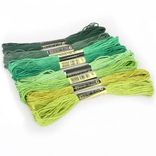 8lot 7.5m Silk Line Cotton Cross Stitch Thread Sewing Kit
