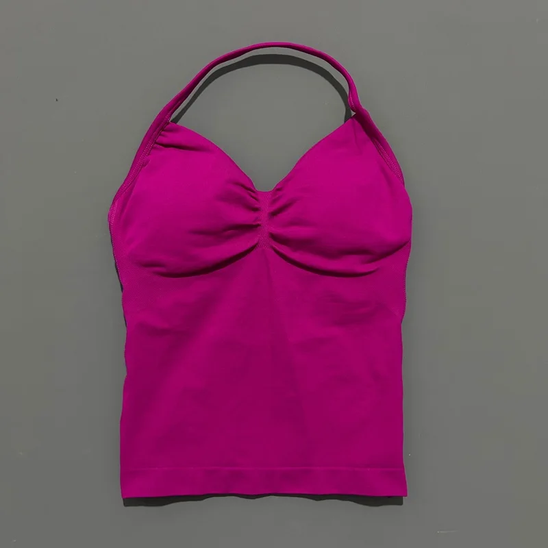 Impact Longline Strappy Top High Elasticity Breathable Workout Running Yoga Pilates Fitness Gym Activewear Seamless Tops image 3